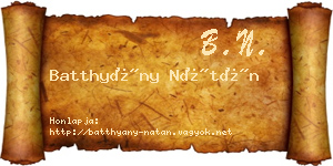 Batthyány Nátán névjegykártya